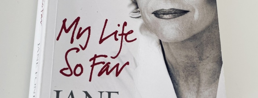 Fotografi af Jane Fondas bog My life so far