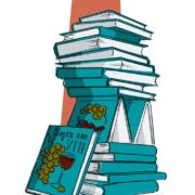 Illustration af bøger af vin